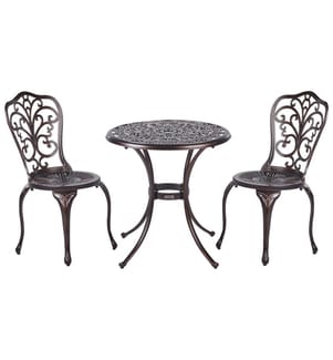 Ensemble bistrot TRIORA/ANDALO Métal Marron