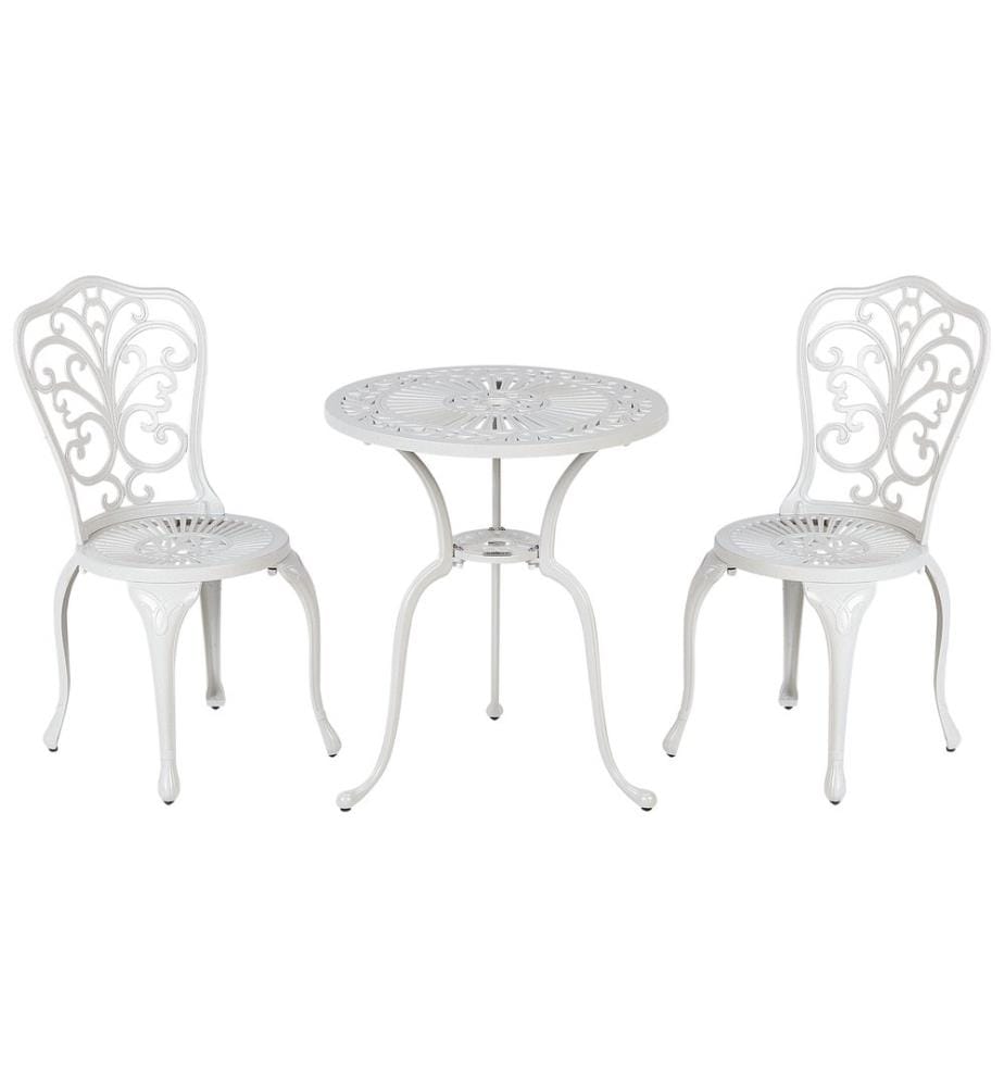 Ensemble bistrot TRIORA/DASCIO Métal Blanc cassé