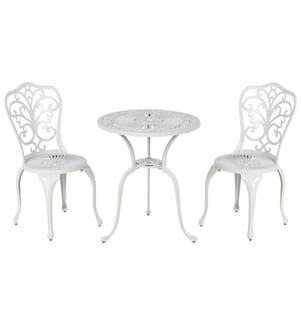 Ensemble bistrot TRIORA/DASCIO Métal Blanc cassé