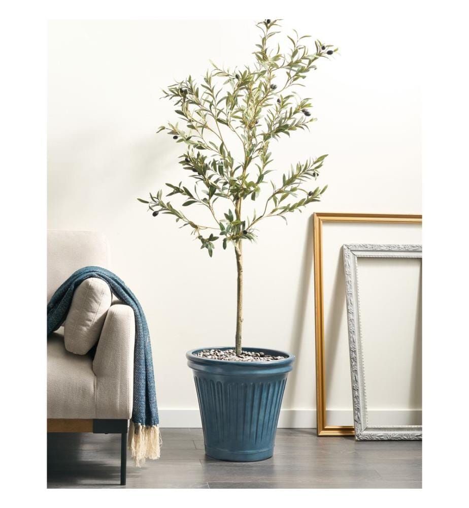 Cache-pot MAIZE 43 cm Bleu