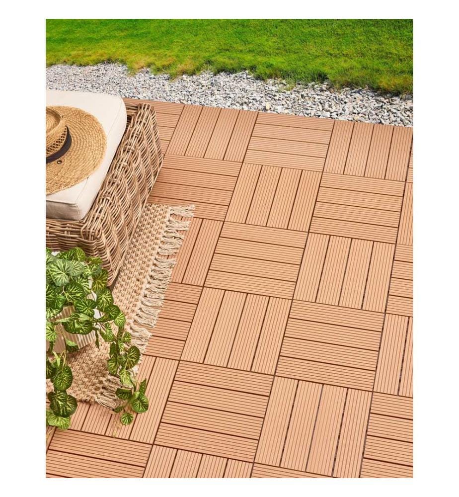 Caillebotis ATELETA Composite bois-plastique (WPC) Marron clair