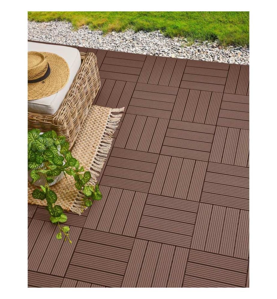 Caillebotis ATELETA Composite bois-plastique (WPC) Marron