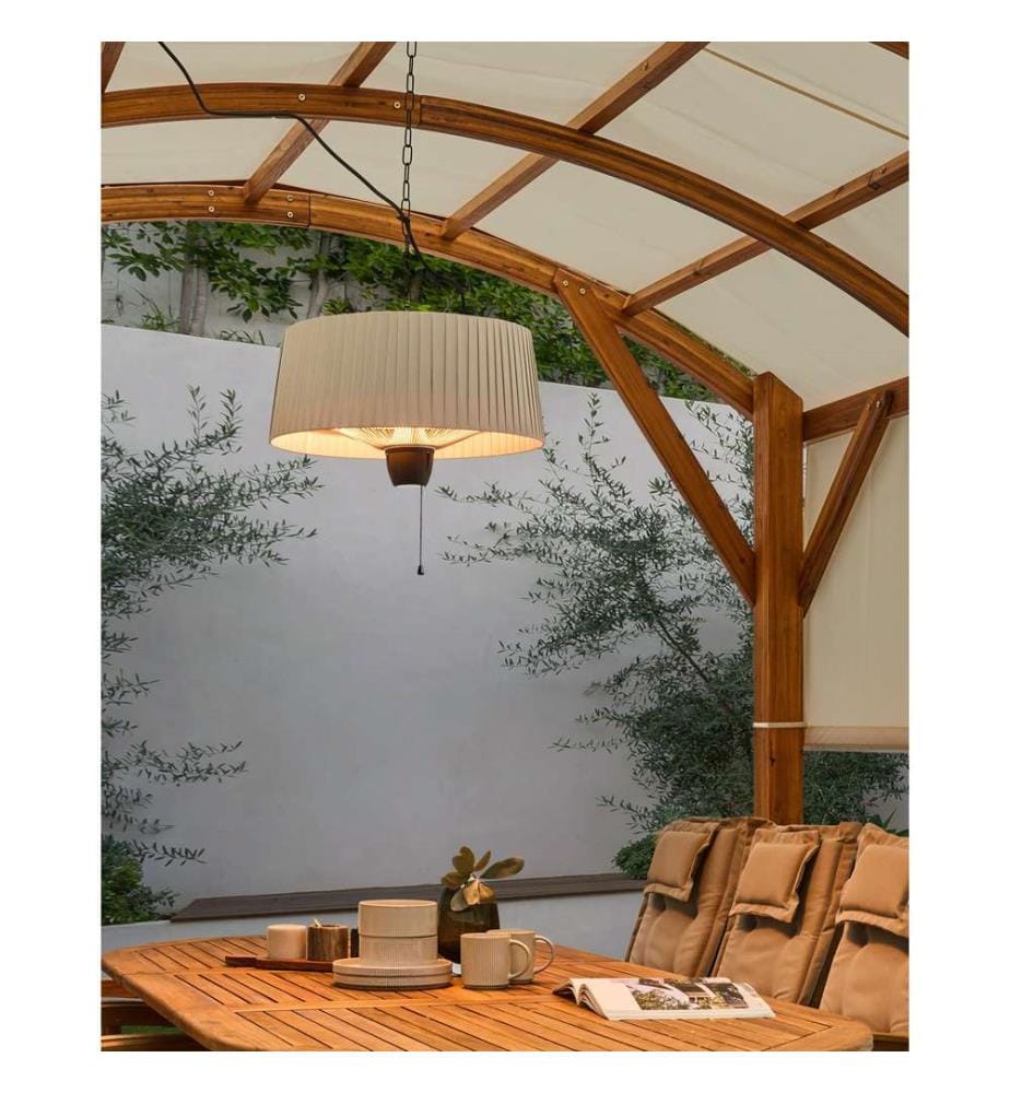Chauffage de terrasse infrarouge suspendu ASCEA 1500 W Gris clair