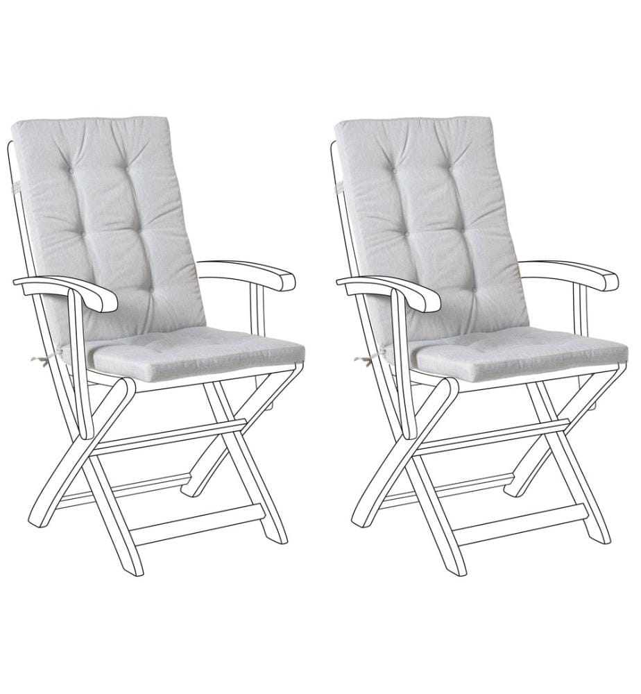 Sitzauflagen 2er Set MAUI PREMIUM Grau meliert