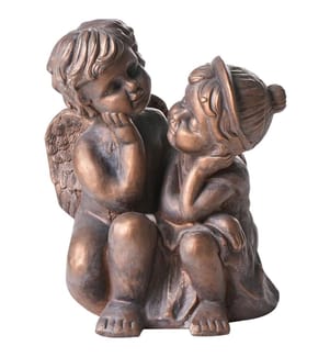Statue de jardin DAMARO Enfant Marron