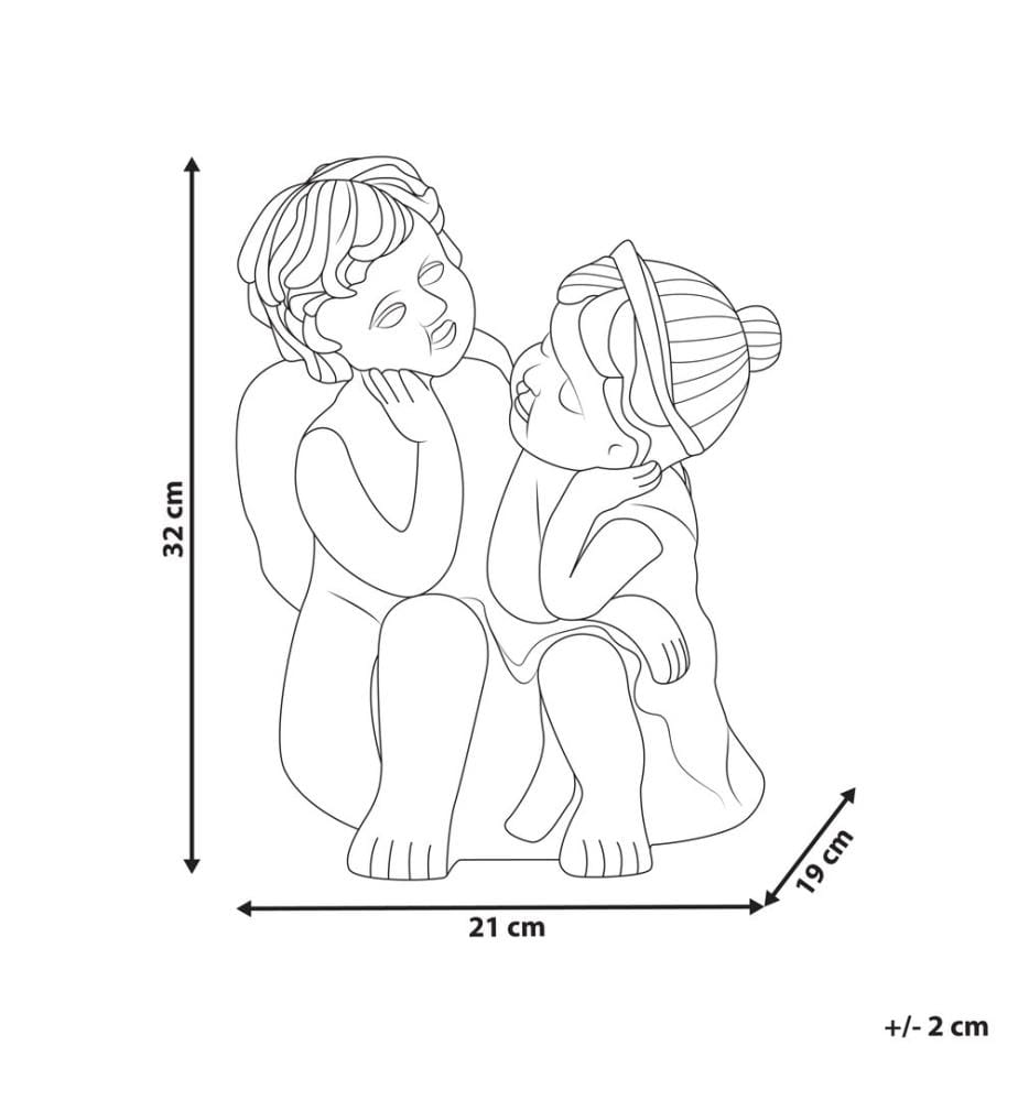 Gartenfigur DAMARO Kinder Braun