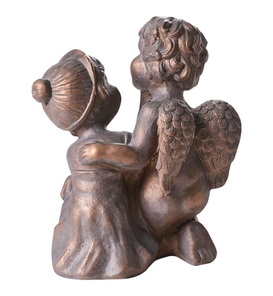 Gartenfigur DAMARO Kinder Braun