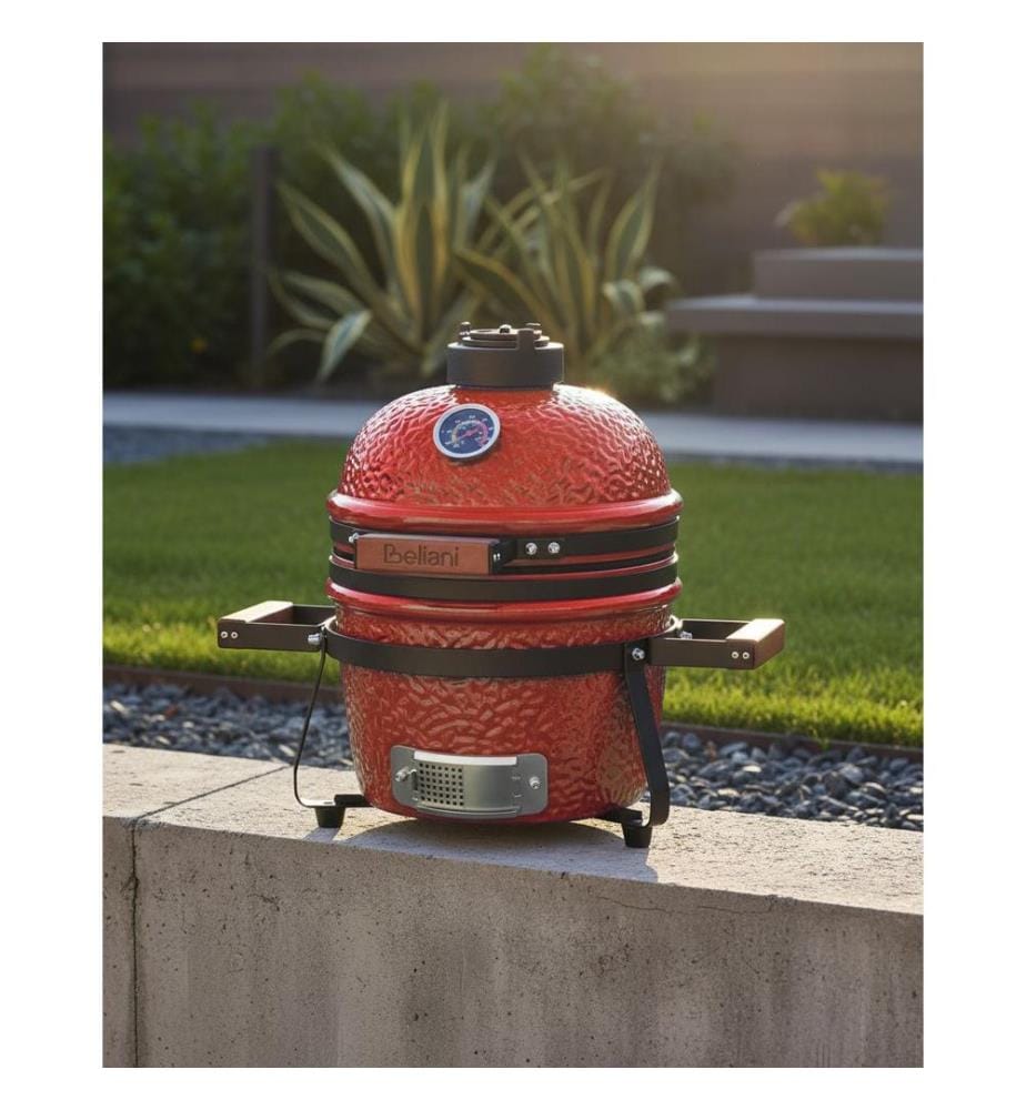 Mini barbecue au charbon de bois KAMADO Céramique Rouge