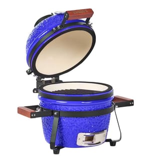 Mini barbecue au charbon de bois KAMADO Céramique Bleu
