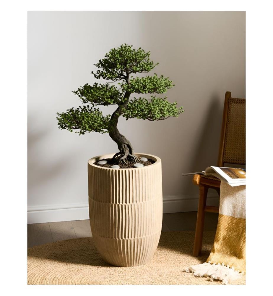 Cache-pot POROS 36 cm Beige clair