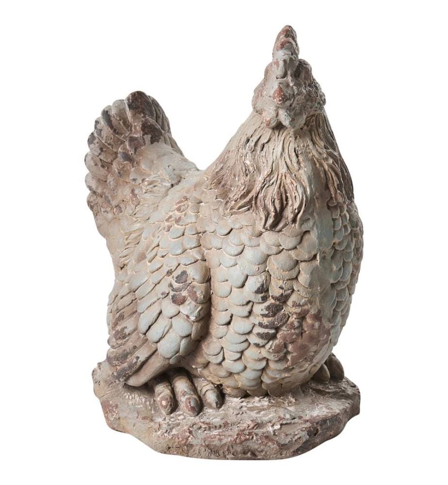 Gartenskulptur 2er Set SPECCHIA Huhn Beige