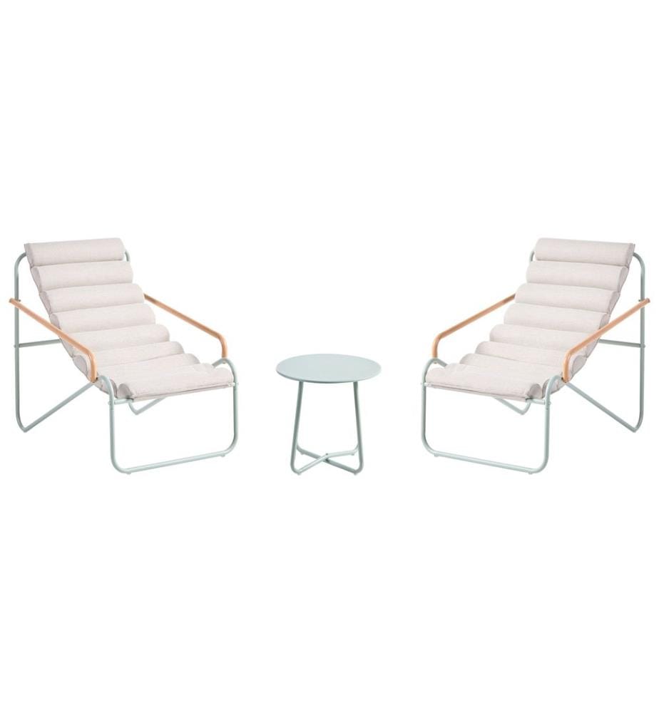 Lounge Set mit Tisch 2-Sitzer PASTO Metall Mintgrün