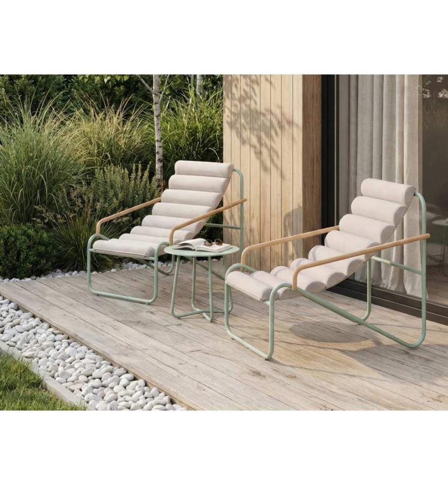 Lounge Set mit Tisch 2-Sitzer PASTO Metall Mintgrün