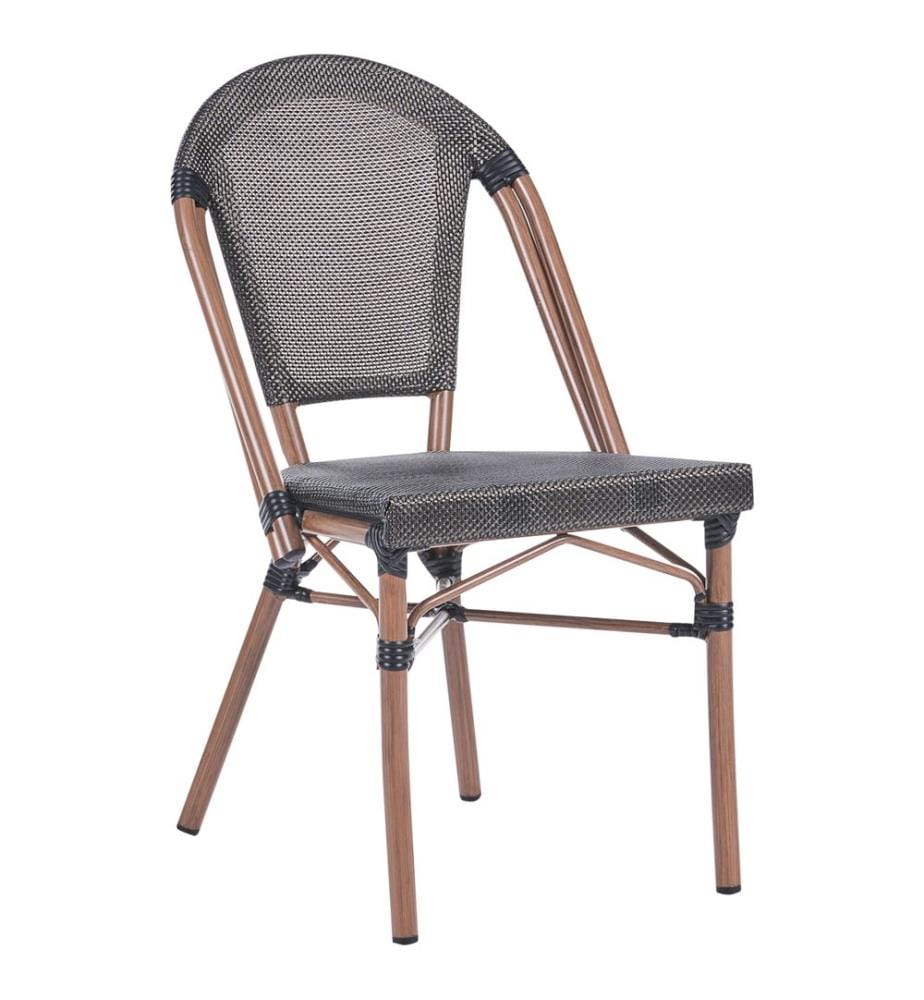 Set mit 4 Stühlen RIFREDDO Polyrattan Grau