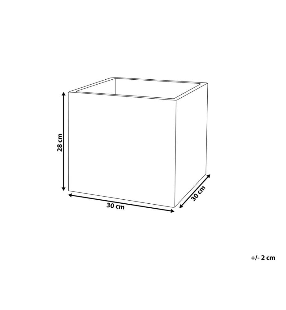 Cache-pot PAROS 30 cm Gris clair