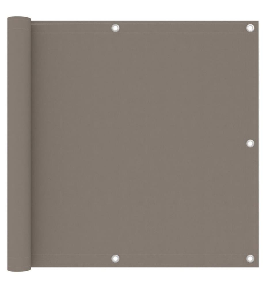 Balkon-Sichtschutz Taupe 90x600 cm Oxford-Gewebe