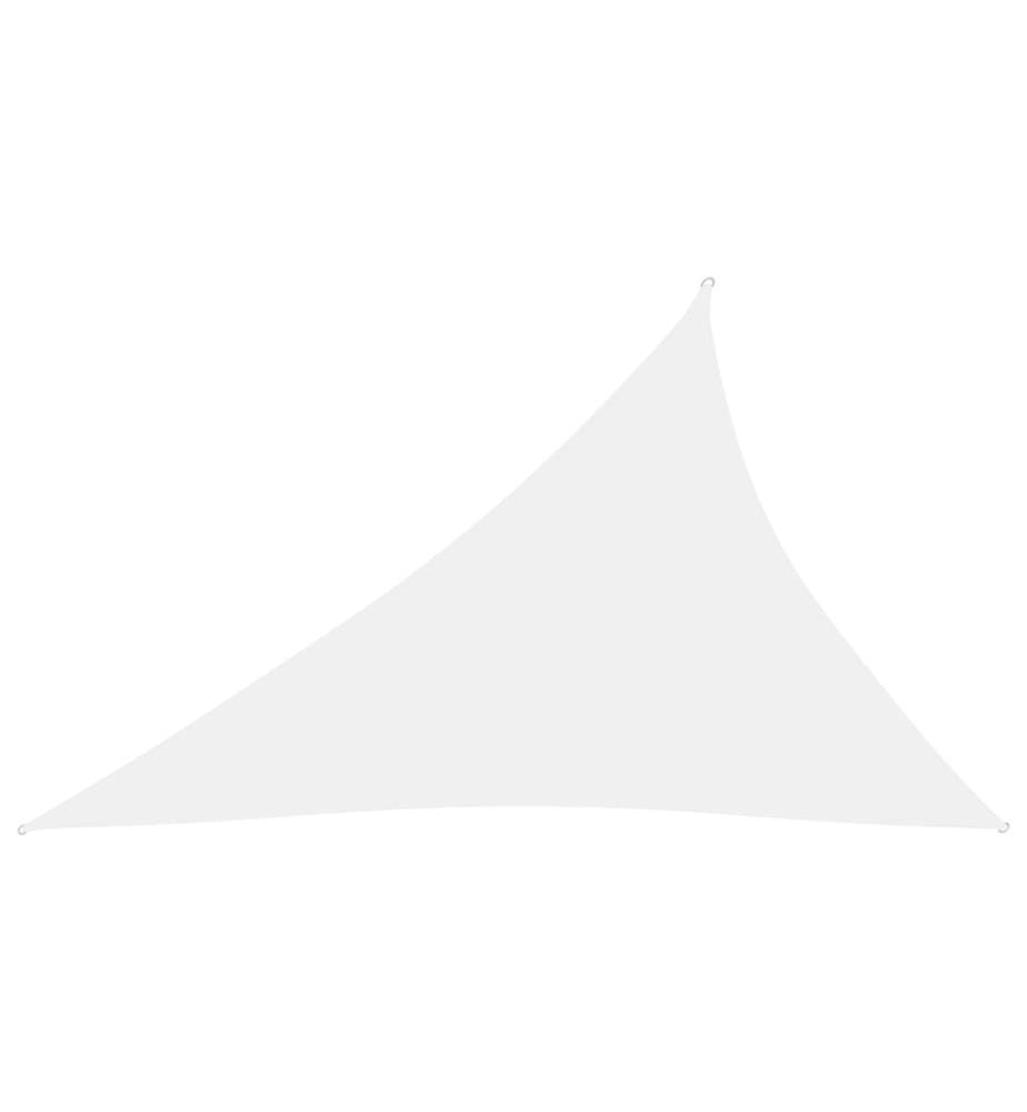 Voile de parasol tissu oxford triangulaire 4x5x6,4 m blanc