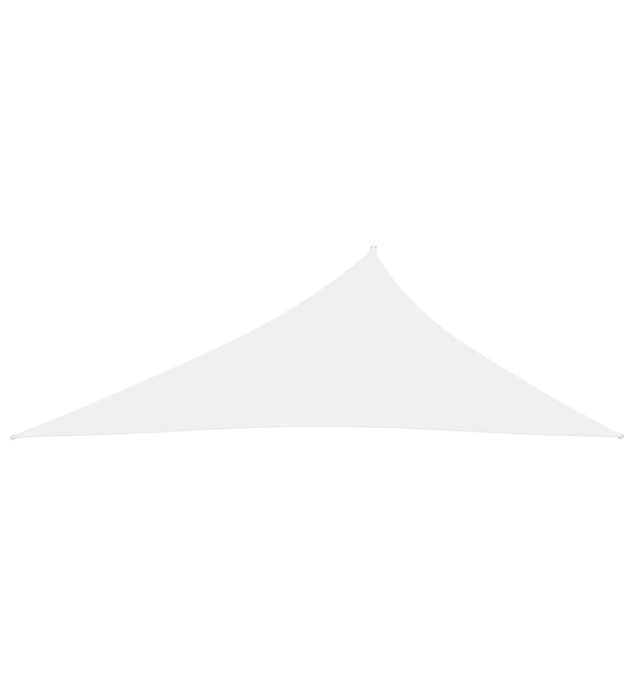 Voile de parasol tissu oxford triangulaire 4x5x6,4 m blanc
