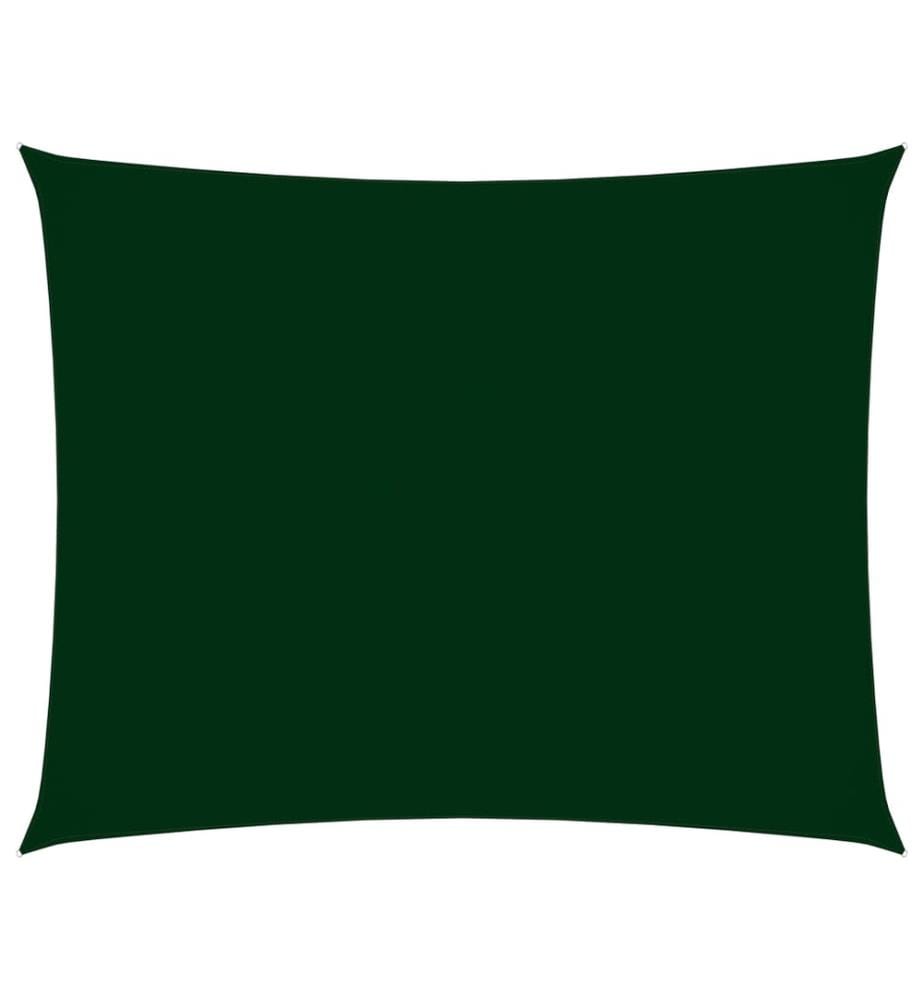 Voile de parasol tissu oxford rectangulaire 3,5x4,5m vert foncé