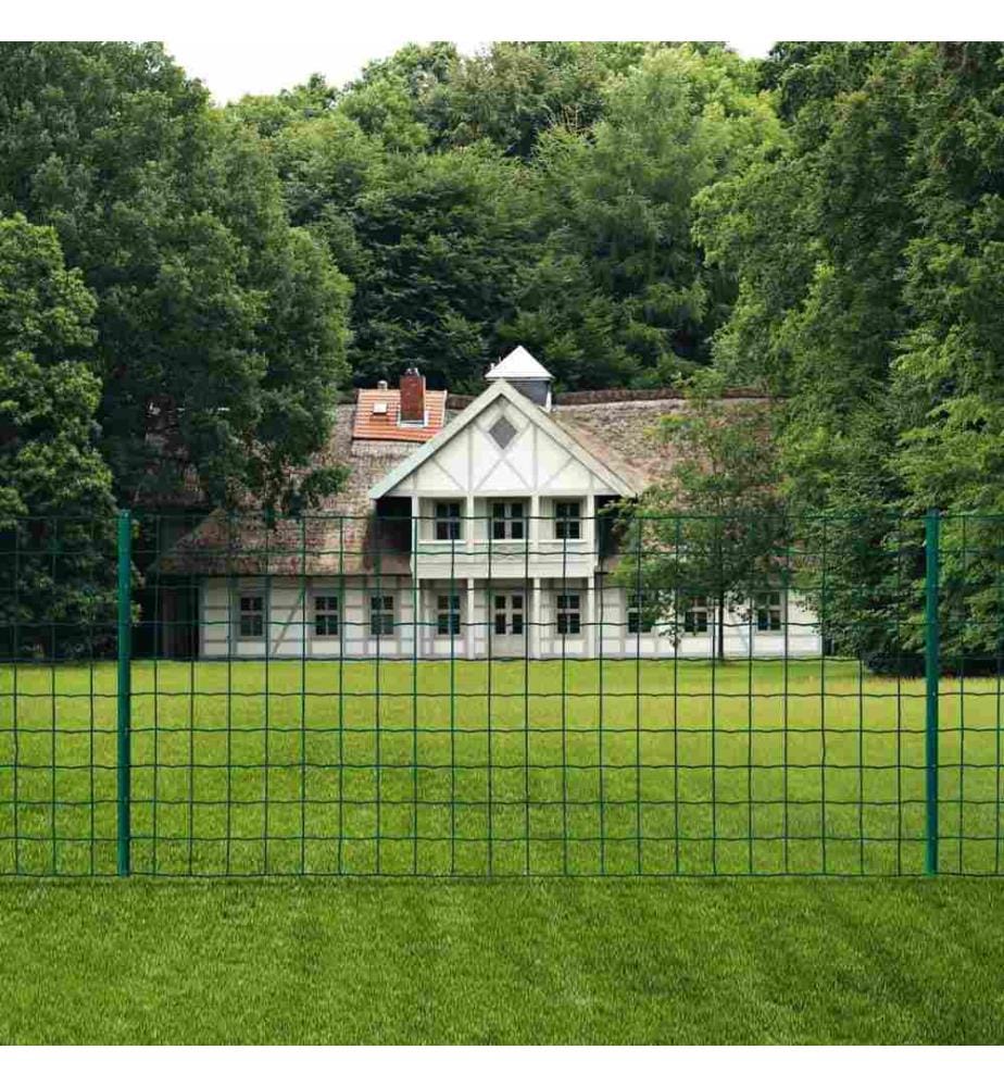 Clôture Euro Acier 20x0,8 m Vert