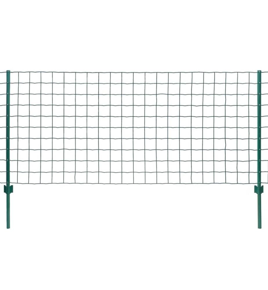 Clôture Euro Acier 20x0,8 m Vert