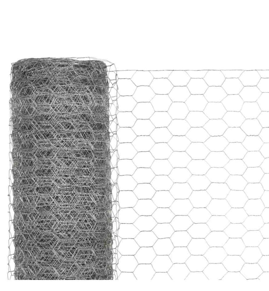 Drahtzaun Verzinkter Stahl 25x1,2 m Silbern