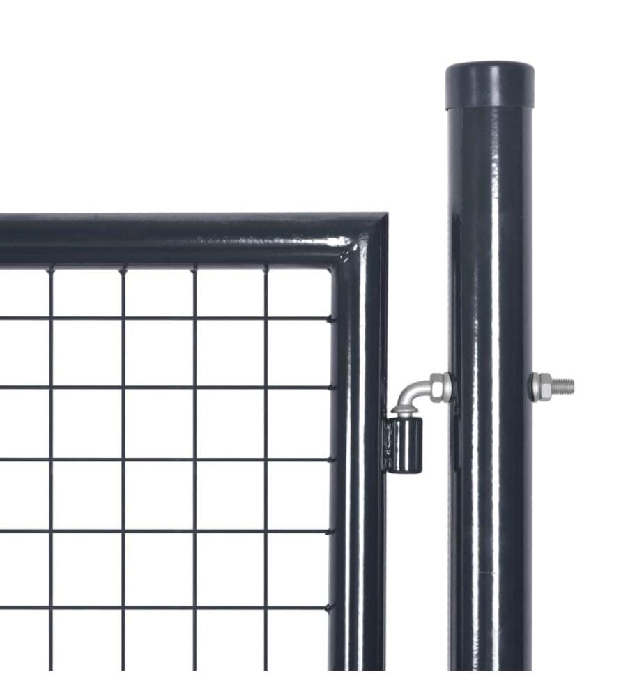 Mesh-Gartentor Verzinkter Stahl 85,5x100 cm Grau