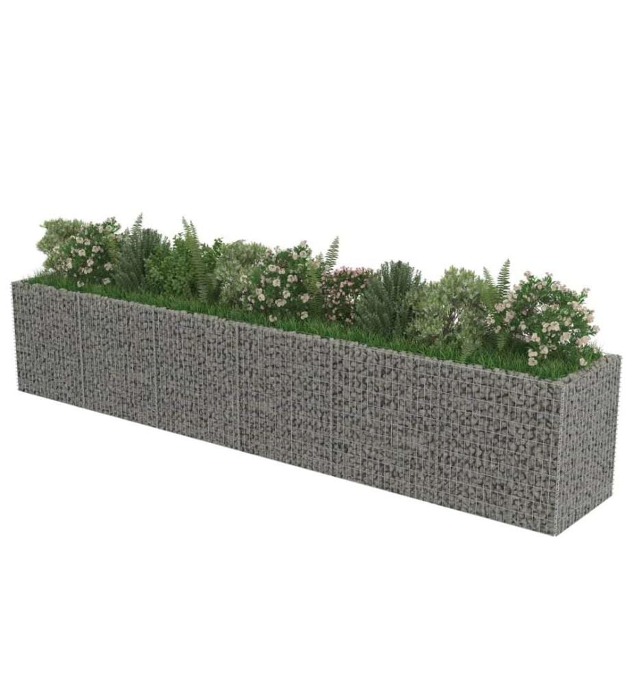 Gabionen-Hochbeet Verzinkter Stahl 540×90×100 cm