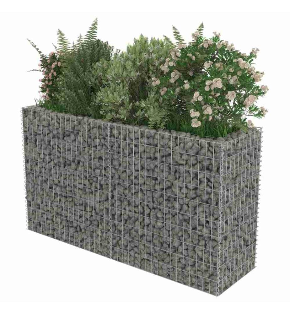 Gabionen-Hochbeet Verzinkter Stahl 180×50×100 cm