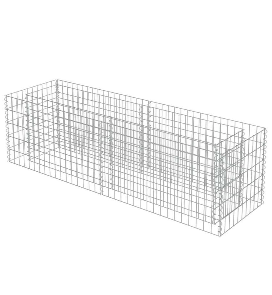Gabionen-Hochbeet Verzinkter Stahl 180×50×50 cm