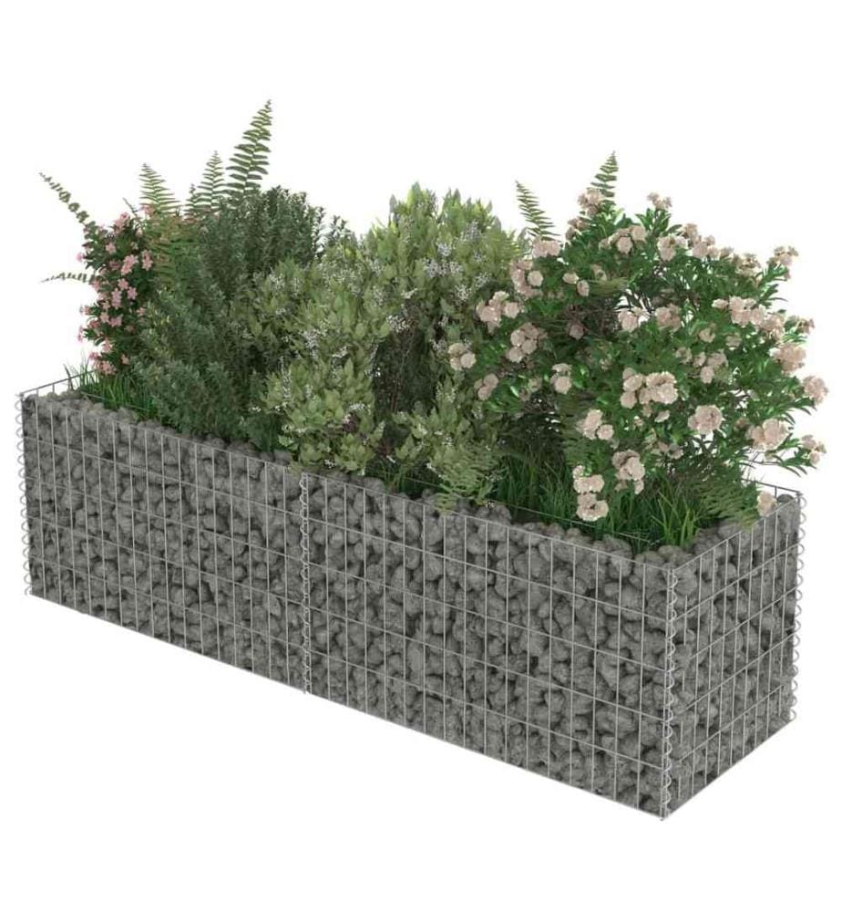 Gabionen-Hochbeet Verzinkter Stahl 180×50×50 cm