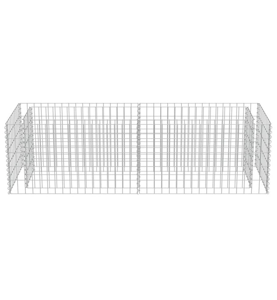 Gabionen-Hochbeet Verzinkter Stahl 180×50×50 cm