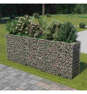 Gabionen-Hochbeet Verzinkter Stahl 270×50×100 cm