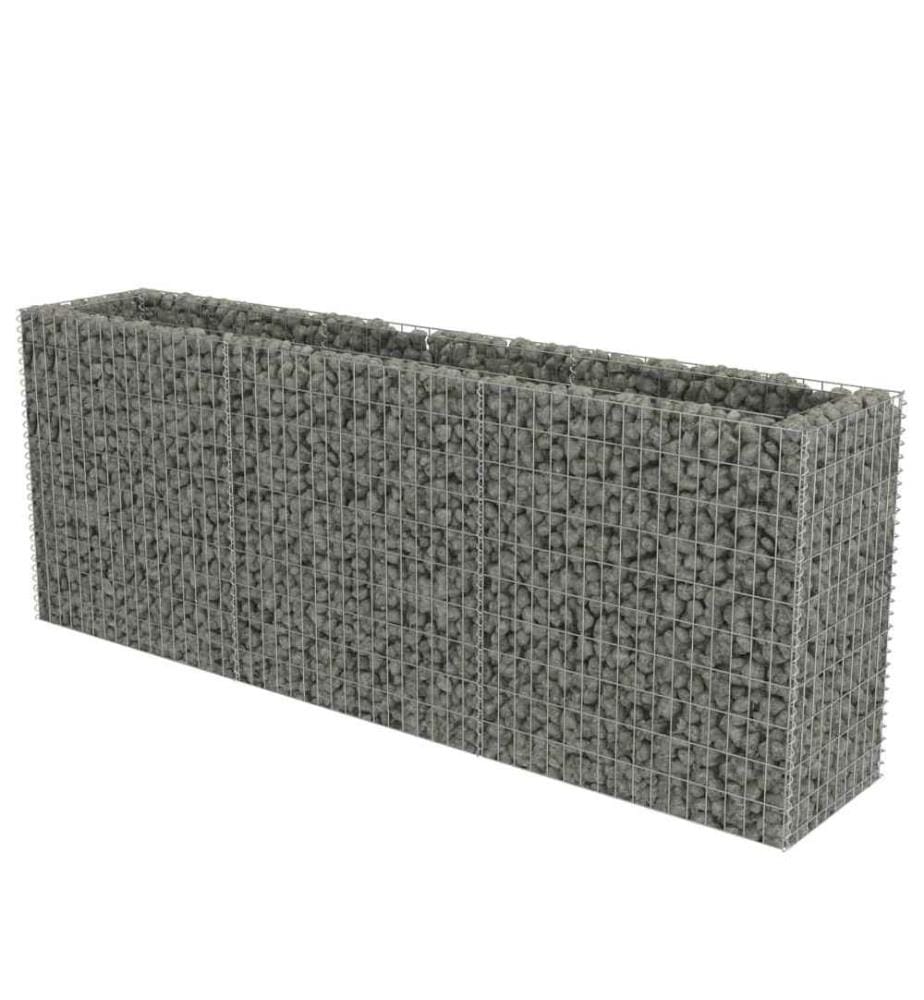 Gabionen-Hochbeet Verzinkter Stahl 270×50×100 cm