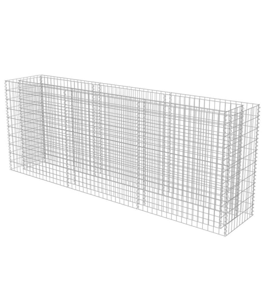 Gabionen-Hochbeet Verzinkter Stahl 270×50×100 cm