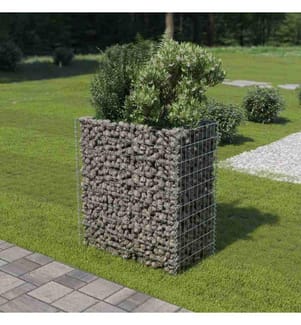Gabionen-Hochbeet Verzinkter Stahl 90×50×100 cm