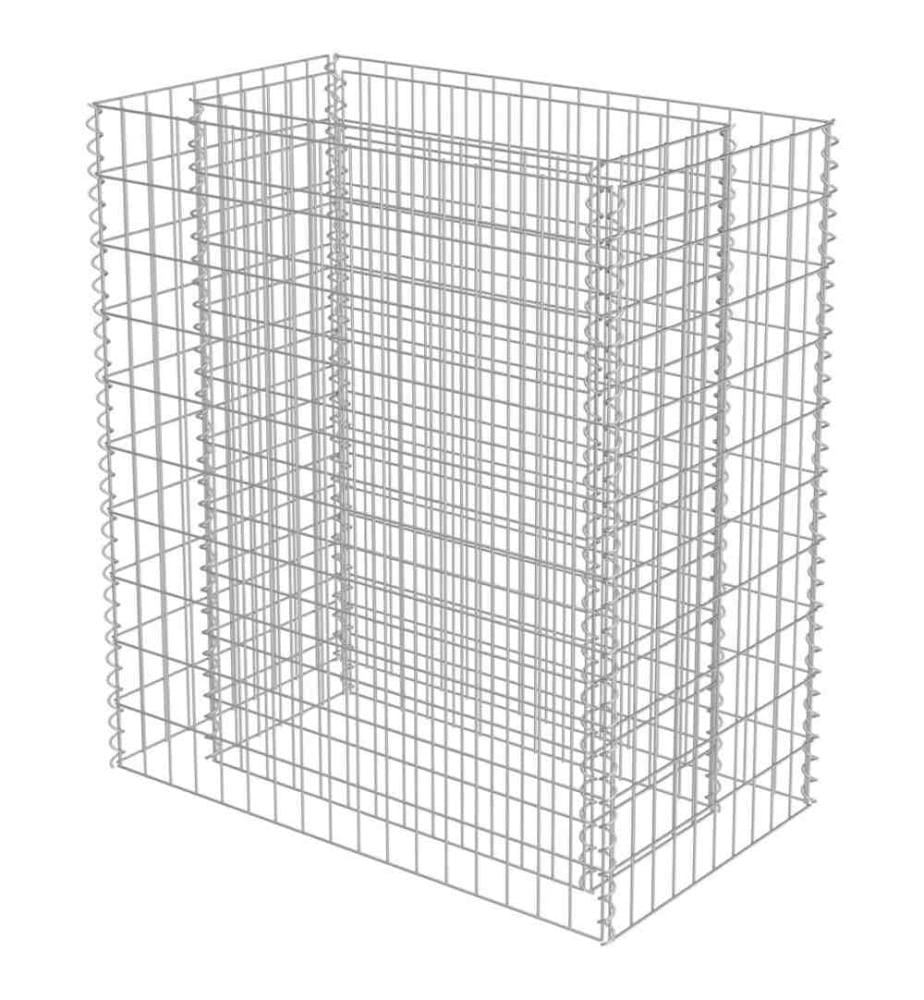 Lit surélevé à gabion Acier galvanisé 90x50x100 cm