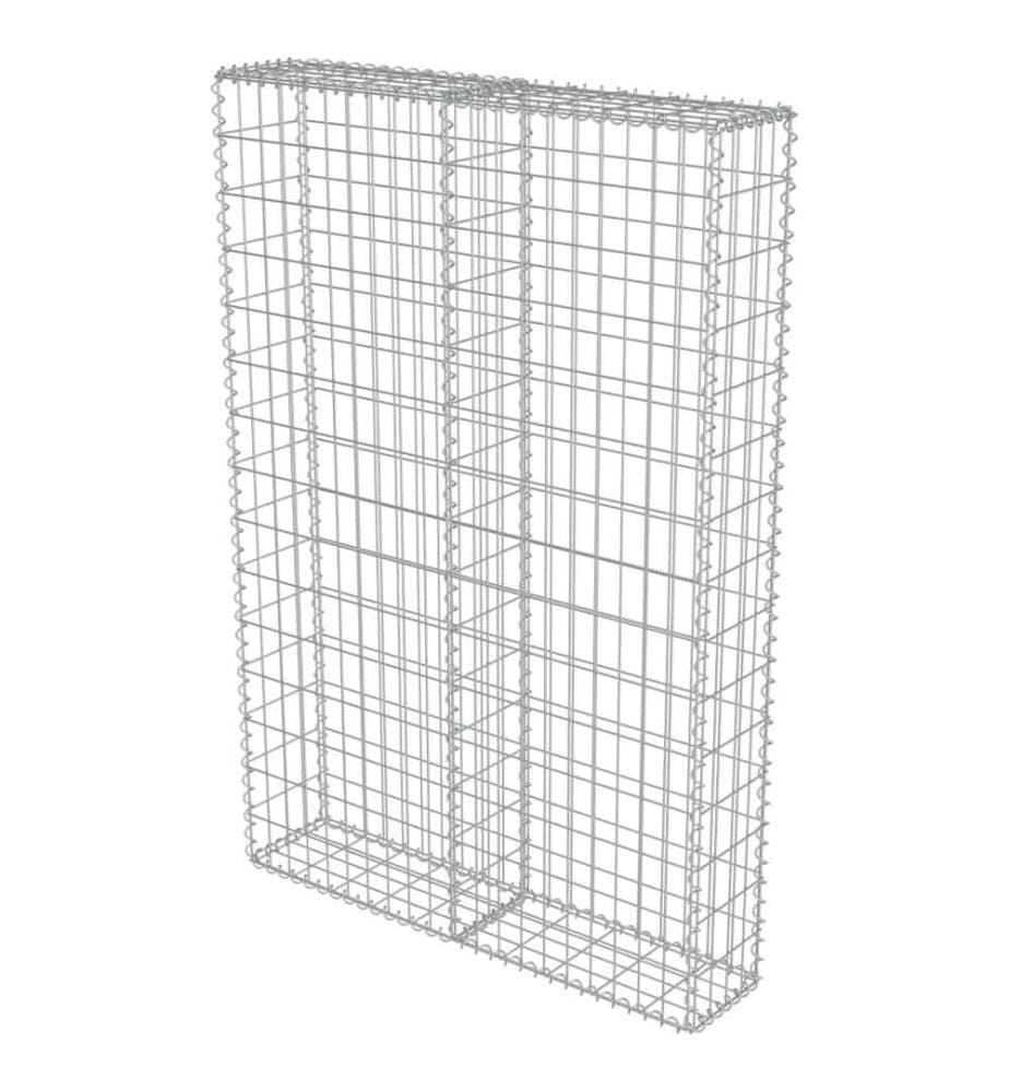 Mur à gabion avec couvercles Acier galvanisé 100 x 20 x 150 cm