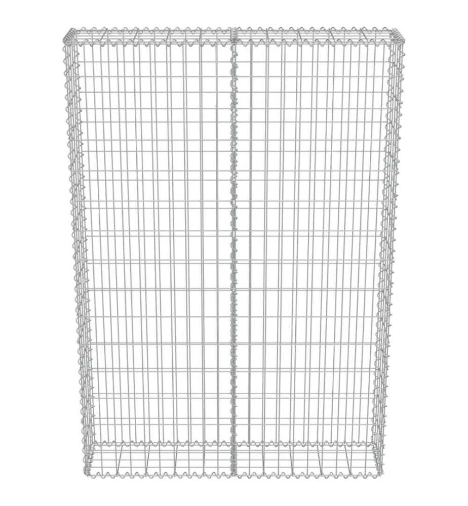 Mur à gabion avec couvercles Acier galvanisé 100 x 20 x 150 cm
