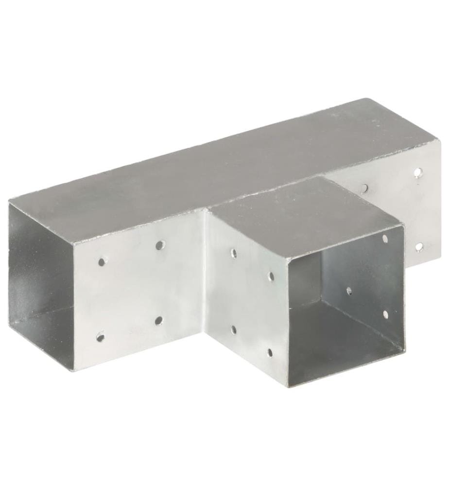 Pfostenverbinder 4 Stk. T-Form Verzinktes Metall 91 x 91 mm