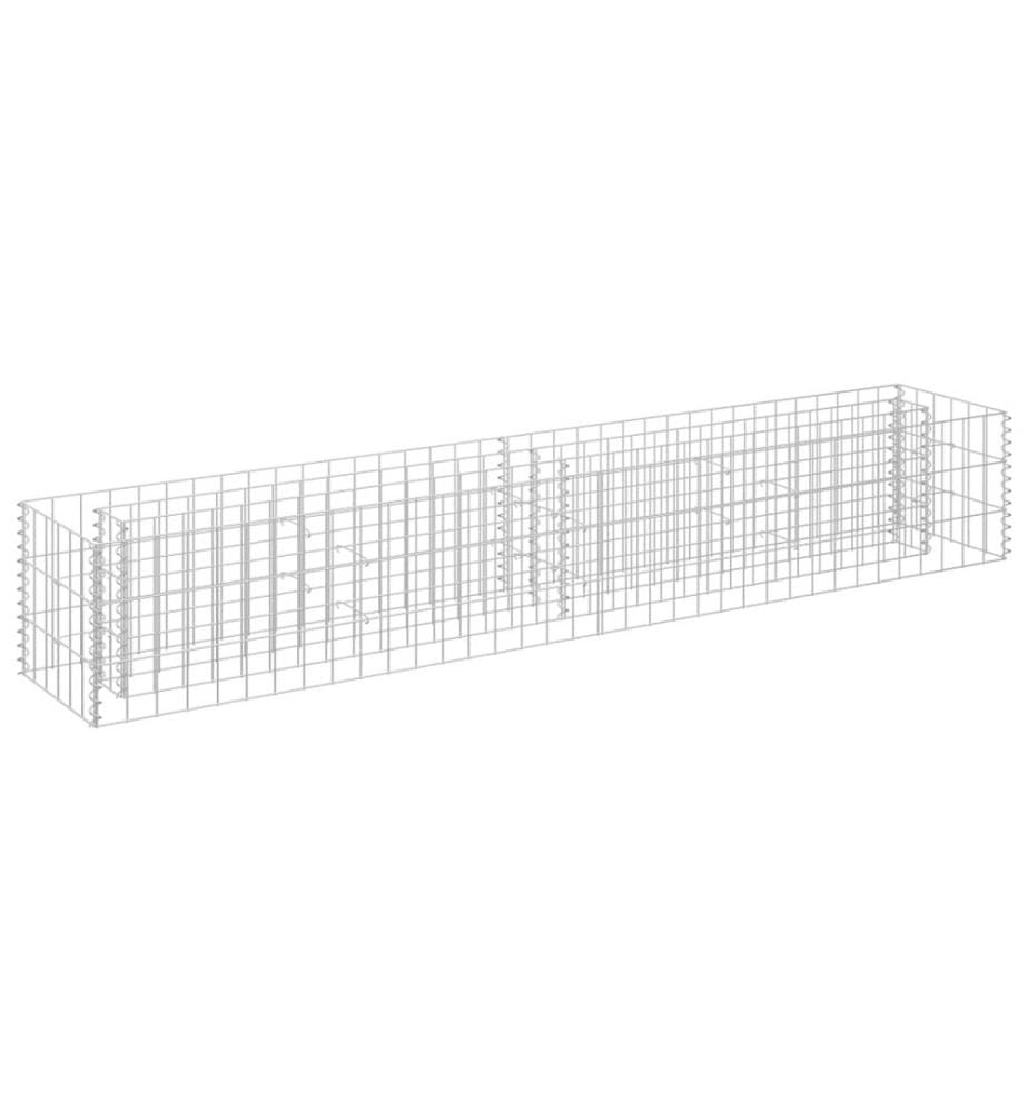 Gabionen-Hochbeet Verzinkter Stahl 180×30×30 cm