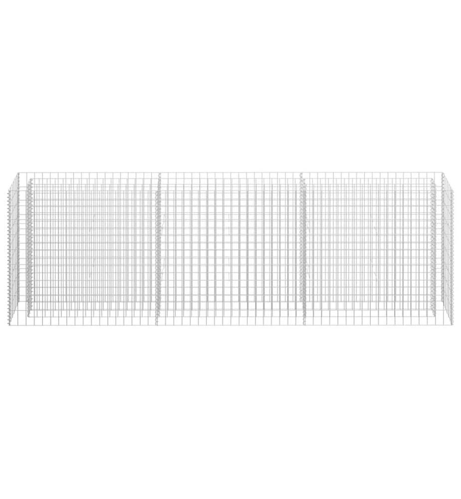 Gabionen-Hochbeet Verzinkter Stahl 270 x 30 x 90 cm