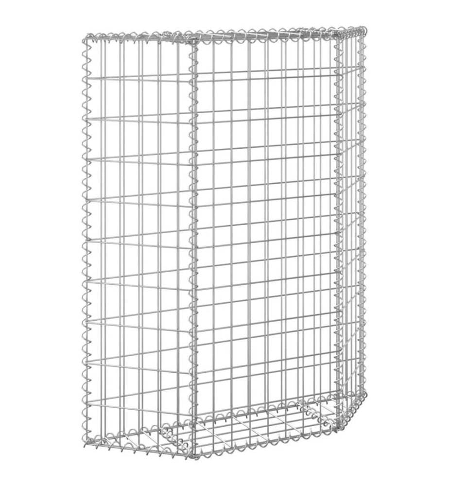 Lit surélevé à gabion en trapèze Acier galvanisé 80x20x100 cm