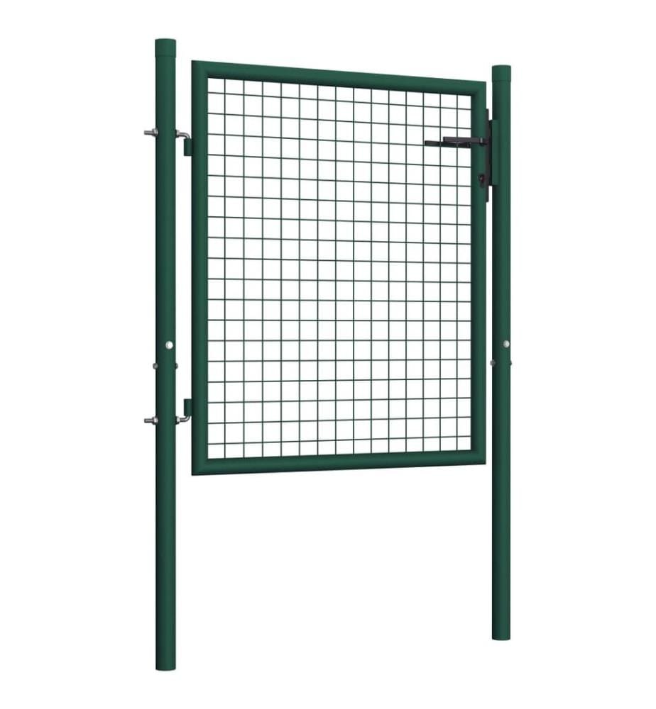 Zauntor Stahl 100 x 75 cm Grün