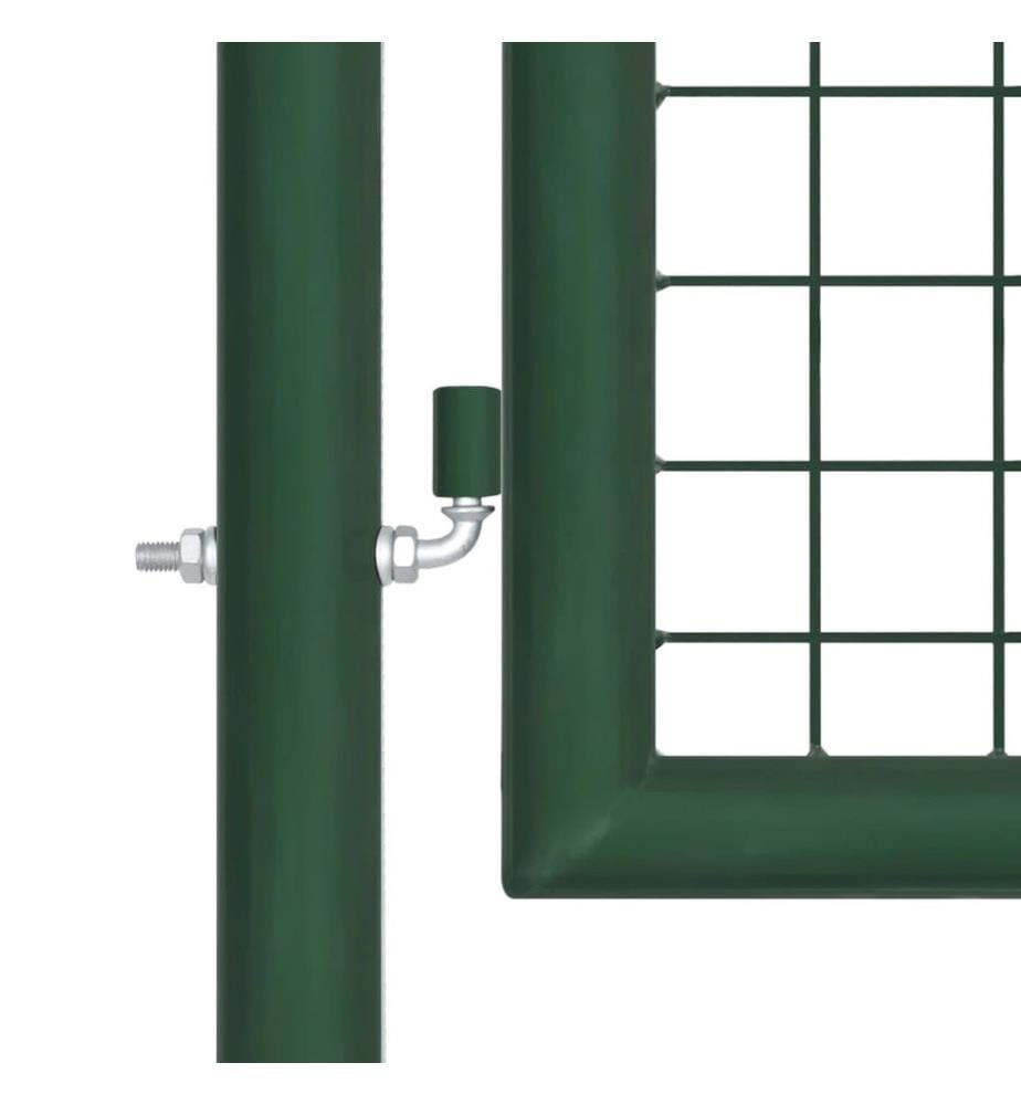 Mesh-Gartentor Stahl 400 x 100 cm Grün