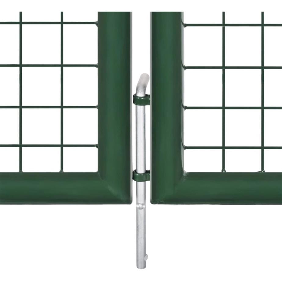 Mesh-Gartentor Stahl 400 x 100 cm Grün