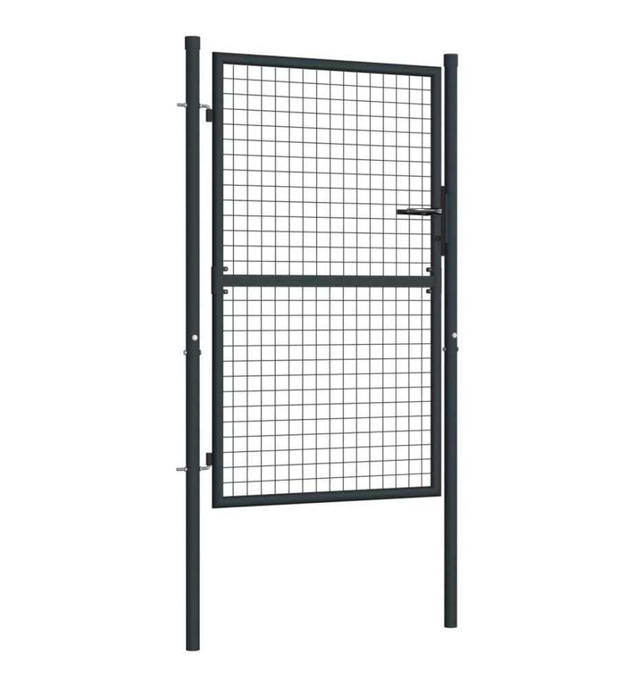 Mesh-Gartentor Verzinkter Stahl 100 x 175 cm Grau