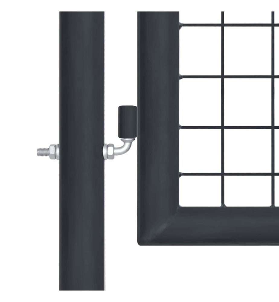 Mesh-Gartentor Verzinkter Stahl 100 x 175 cm Grau