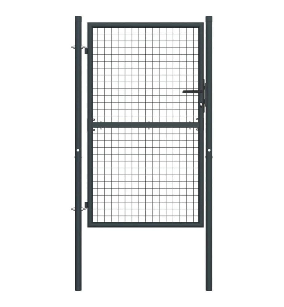 Mesh-Gartentor Verzinkter Stahl 100 x 225 cm Grau