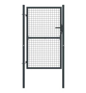 Portail en maille de jardin Acier galvanisé 100 x 225 cm Gris